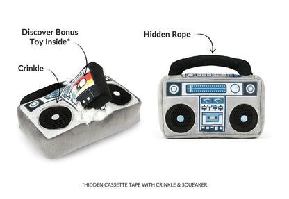Retro Boombox Plush Dog Toy