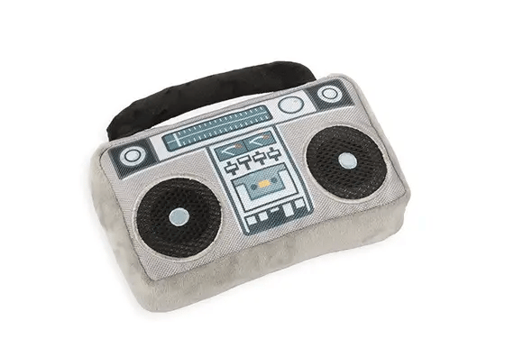 Retro Boombox Plush Dog Toy