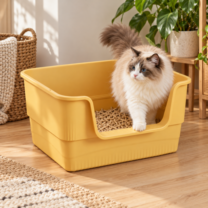 Open-Top Cat Litter Box