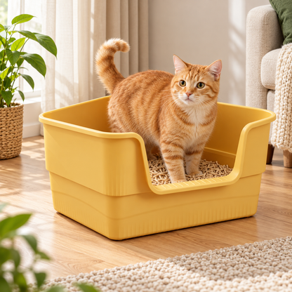 Open-Top Cat Litter Box
